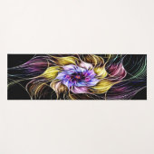 Tapis De Yoga fleur fractale (Devant (Horizontal))
