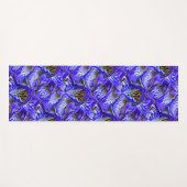 Tapis De Yoga Fleur Iris Violet / Esthétique / Carrelé / (Devant (Horizontal))