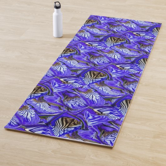 Tapis De Yoga Fleur Iris Violet / Esthétique / Carrelé / (En situation)