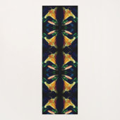 Tapis De Yoga Fleur jaune Abstrait (Dos)