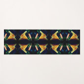 Tapis De Yoga Fleur jaune Abstrait (Devant (Horizontal))