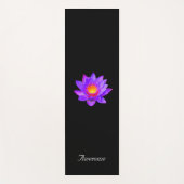 Tapis De Yoga Fleur Lotus en noir (Devant)