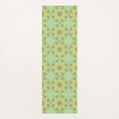 Tapis De Yoga Fleur Mandala Vert & Jaune (Devant)