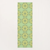 Tapis De Yoga Fleur Mandala Vert & Jaune (Dos)
