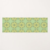 Tapis De Yoga Fleur Mandala Vert & Jaune (Devant (Horizontal))
