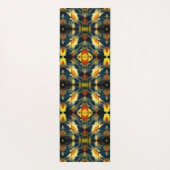 Tapis De Yoga Fleur marguerite jaune Abstrait (Dos)