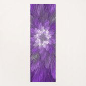 Tapis De Yoga Fleur psychédélique violette Abstraite Fractal Art (Devant)