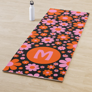 Tapis De Yoga Fleur Rétro Personnalisée