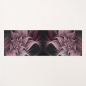 Tapis De Yoga Fleur Rose impressionnante Fractale (Devant (Horizontal))