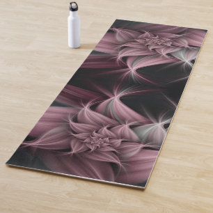 Tapis De Yoga Fleur Rose impressionnante Fractale