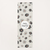 Tapis De Yoga Fleur rose noir marron (Devant)