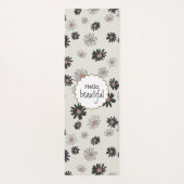 Tapis De Yoga Fleur rose noir marron (Dos)