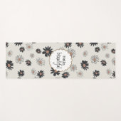 Tapis De Yoga Fleur rose noir marron (Devant (Horizontal))