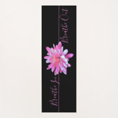 Tapis De Yoga Fleur rose Pink Daisy - respirer dedans . respirer (Devant)