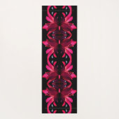 Tapis De Yoga Fleur rouge Abstraite (Dos)