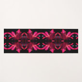 Tapis De Yoga Fleur rouge Abstraite (Devant (Horizontal))