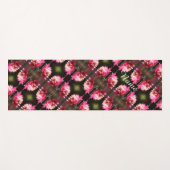 Tapis De Yoga Fleur Rouge Dans Motif Sunlight Personnalisé (Devant (Horizontal))