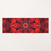 Tapis De Yoga Fleur rouge de mandala (Devant (Horizontal))
