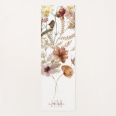 Tapis De Yoga Fleur sauvage Botanique Monogrammé (Devant)