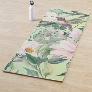 Tapis De Yoga Fleur sauvage d'aquarelle Boho moderne