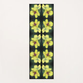Tapis De Yoga Fleur sauvage jaune délicat Art Abstrait (Devant)