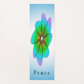 Tapis De Yoga Fleur spirale géométrique bleue (Devant)