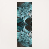 Tapis De Yoga Fleur Turquoise Magnifique Fractale (Devant)