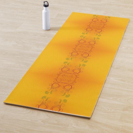 Tapis De Yoga Fleur verte (En situation)