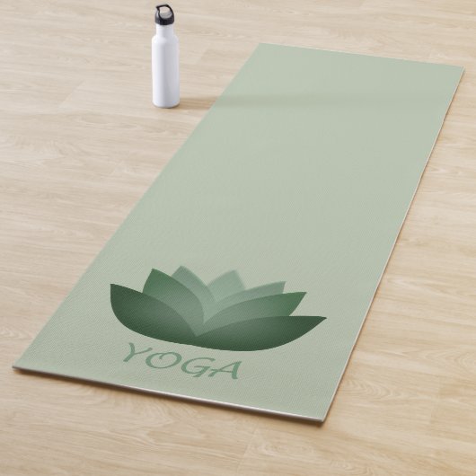 Tapis De Yoga Fleur verte de Yoga Lotus (En situation)