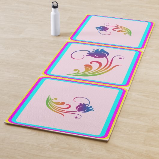 Tapis De Yoga Fleur Yoga Mat (En situation)