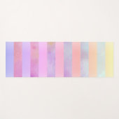 Tapis De Yoga Fleurs arc-en-ciel Abstraites en aquarelle (Devant (Horizontal))