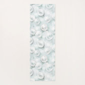Tapis De Yoga Fleurs Blanches Bleues (Dos)