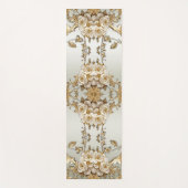 Tapis De Yoga Fleurs blanches ornées dorées Yoga Mat (Devant)