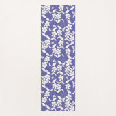 Tapis De Yoga Fleurs blanches sur la lavande de Periwinkle (Devant)