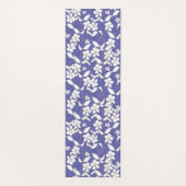 Tapis De Yoga Fleurs blanches sur la lavande de Periwinkle (Dos)