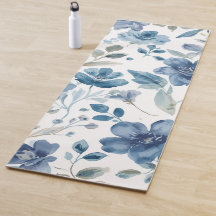 Fleurs Bleues Botanique Florale Aquarelle