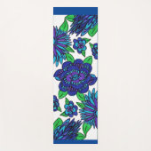 Tapis De Yoga Fleurs bleues cool Yoga Mat (Devant)