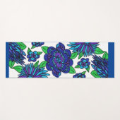 Tapis De Yoga Fleurs bleues cool Yoga Mat (Devant (Horizontal))