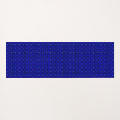 Tapis De Yoga Fleurs bleues en 3D, Artdeco (Dos (Horizontal))