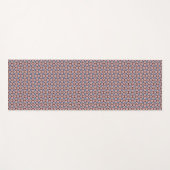 Tapis De Yoga Fleurs Bleues Rose et Marron (Devant (Horizontal))