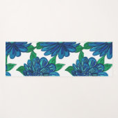 Tapis De Yoga Fleurs bleues Yoga Mat (Devant (Horizontal))