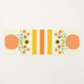 Tapis De Yoga Fleurs d'action de grâce en Citrouille (Devant (Horizontal))
