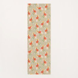 Tapis De Yoga Fleurs d'aquarelle orange Yoga Mat