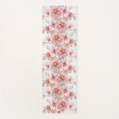 Tapis De Yoga Fleurs d'aquarelle rose fêtards Parties scintillan (Devant)