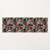 Tapis De Yoga Fleurs de cerise en fleurs nature noir (Devant (Horizontal))