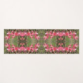 Tapis De Yoga Fleurs de Dogwood rose Peinture Abstraite (Devant (Horizontal))