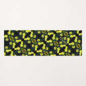 Tapis De Yoga Fleurs de géranium Motif Abstrait Personnalisé (Devant (Horizontal))