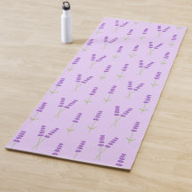 Fleurs de lavande violet Yoga Mat
