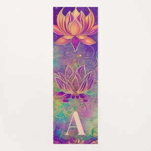 Tapis De Yoga Fleurs de Lotus colorées personnalisées