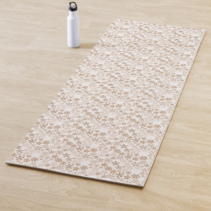 Tapis De Yoga Fleurs de marguerite beige esthétique florale Dits